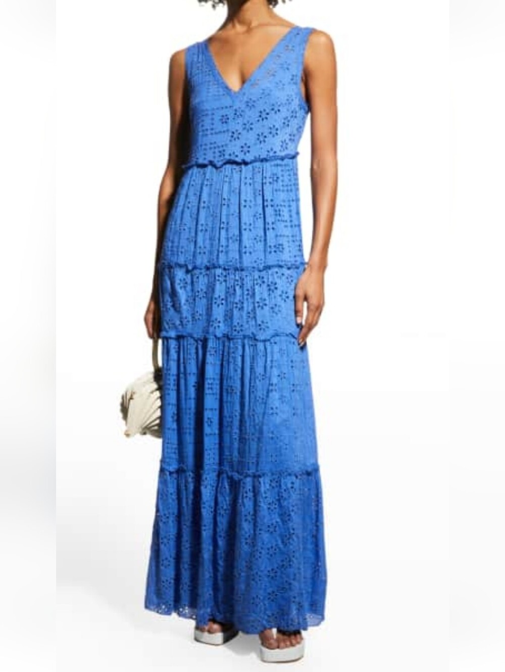 Johnny Was Poppy White Maxi Dress Small